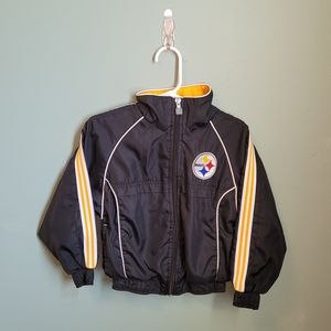 💛Pittsburgh Steelers Team Apparel Reebok Kids S Size 4 Jacket Windbreak